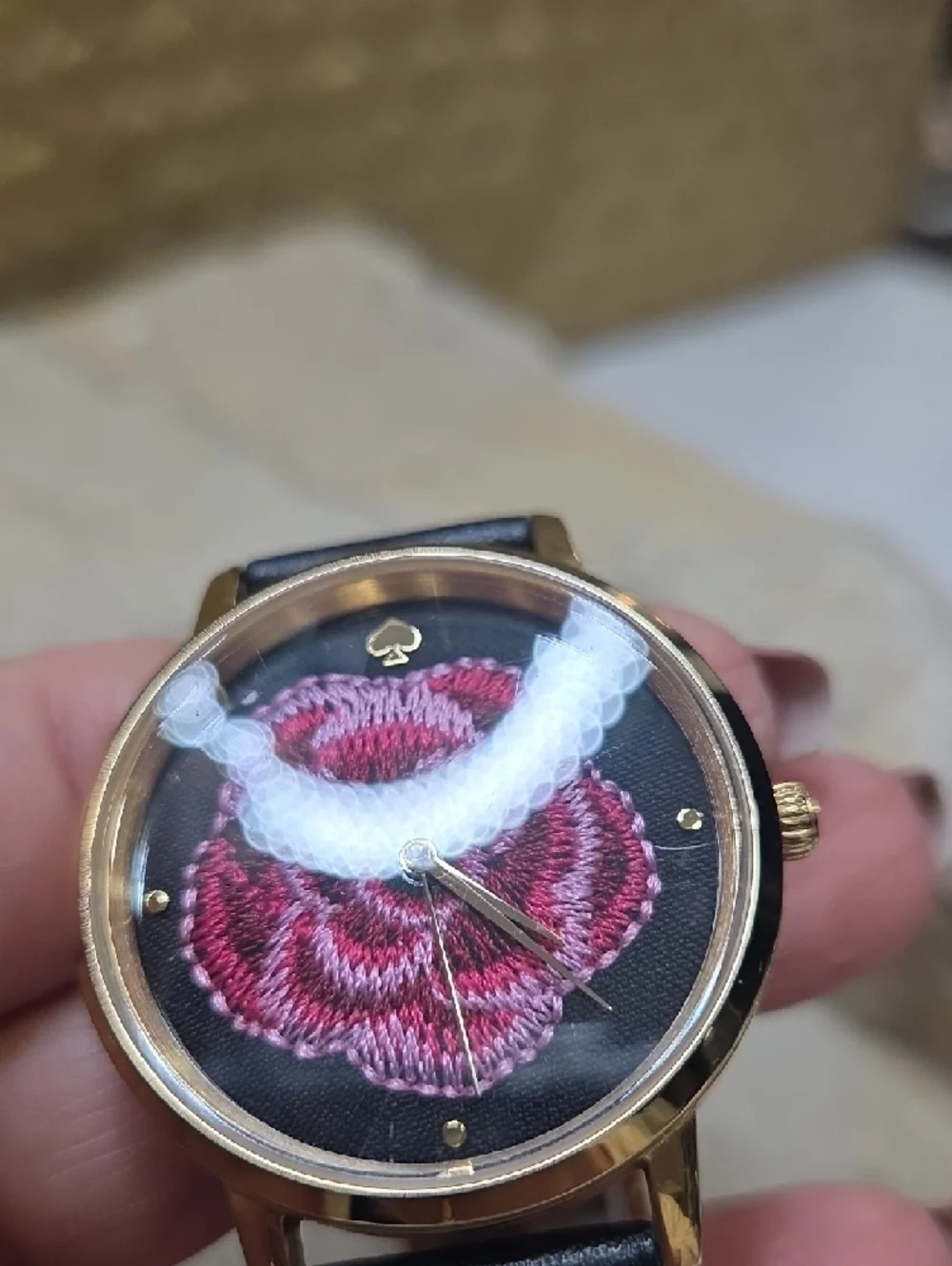 Women Kate Spade NY WatchModel - KSW1459 with Pink Embroidered Flower Dial - Picture 5 of 8